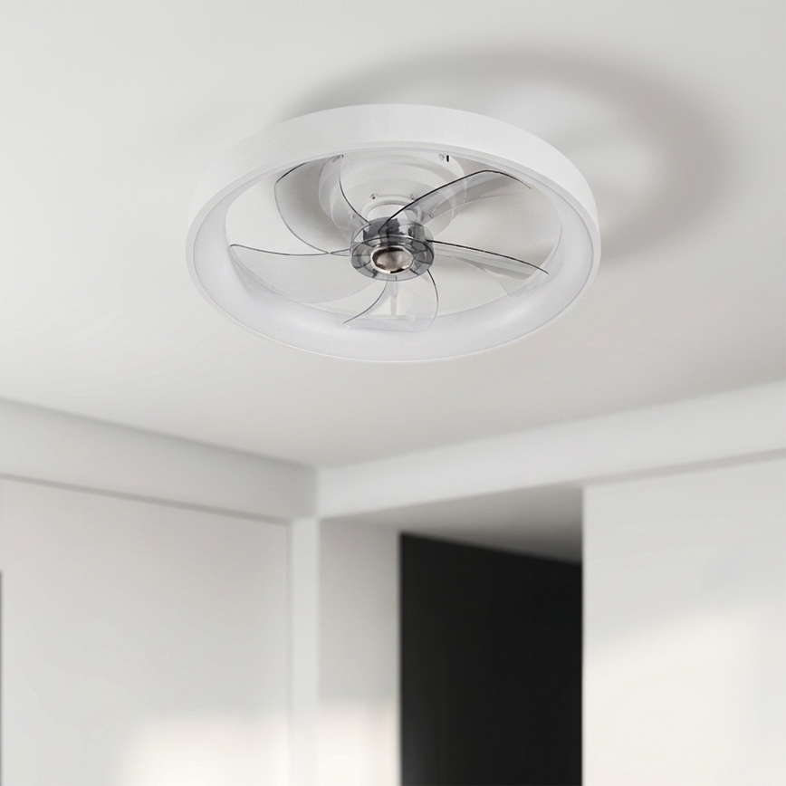 Brilagi - LED Stmívatelný stropní ventilátor LED/34W/230V 3000-6500K pr. 50 cm bílá + dálkové ovládání