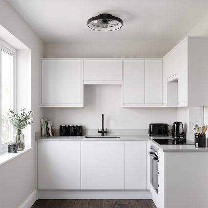 Brilagi - LED Stmívatelný stropní ventilátor LED/34W/230V pr. 50 cm černá + dálkové ovládání