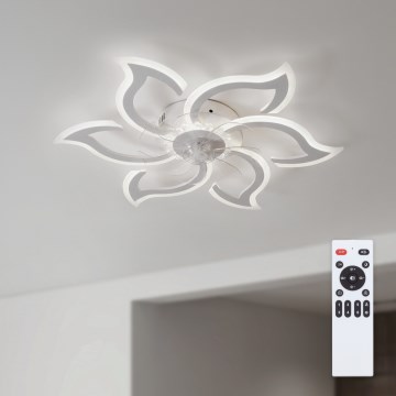 Brilagi - LED Stmívatelný stropní ventilátor LED/34W/230V pr. 83 cm bílá + dálkové ovládání