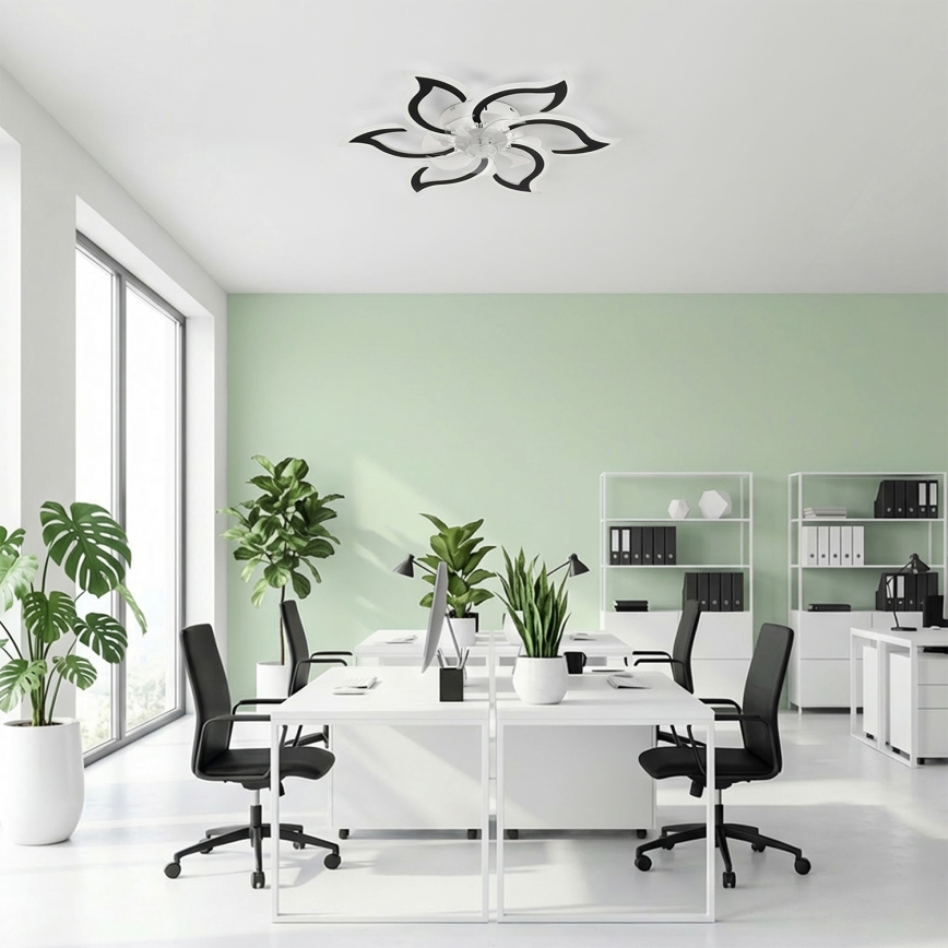 Brilagi - LED Stmívatelný stropní ventilátor LED/34W/230V 3000-6500K pr. 83 cm černá + dálkové ovládání