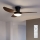 Brilagi - LED Stmívatelný stropní ventilátor LED/38W/230V 3000-6500K pr. 100 cm černá/hnědá + dálkové ovládání