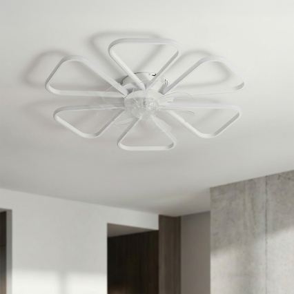 Brilagi - LED Stmívatelný stropní ventilátor LED/38W/230V pr. 76 cm bílá + dálkové ovládání