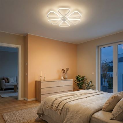 Brilagi - LED Stmívatelný stropní ventilátor LED/38W/230V pr. 76 cm bílá + dálkové ovládání