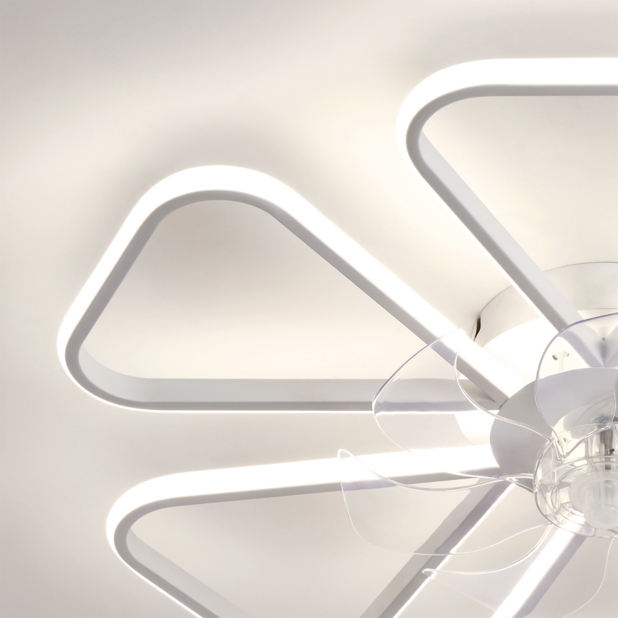 Brilagi - LED Stmívatelný stropní ventilátor LED/38W/230V pr. 76 cm bílá + dálkové ovládání