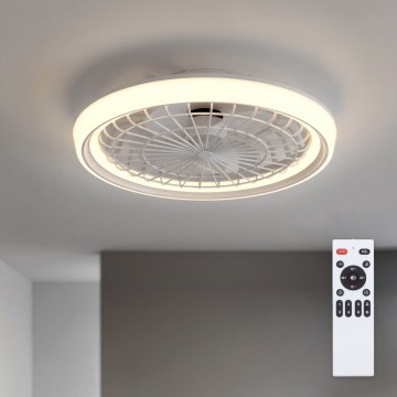 Brilagi - LED Stmívatelný stropní ventilátor LED/40W/230V 3000-6500K pr. 48 cm bílá + dálkové ovládání