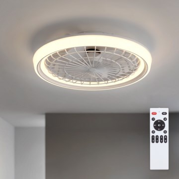 Brilagi - LED Stmívatelný stropní ventilátor LED/40W/230V pr. 48 cm bílá + dálkové ovládání