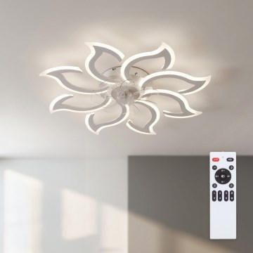 Brilagi - LED Stmívatelný stropní ventilátor LED/44W/230V pr. 90 cm bílá + dálkové ovládání