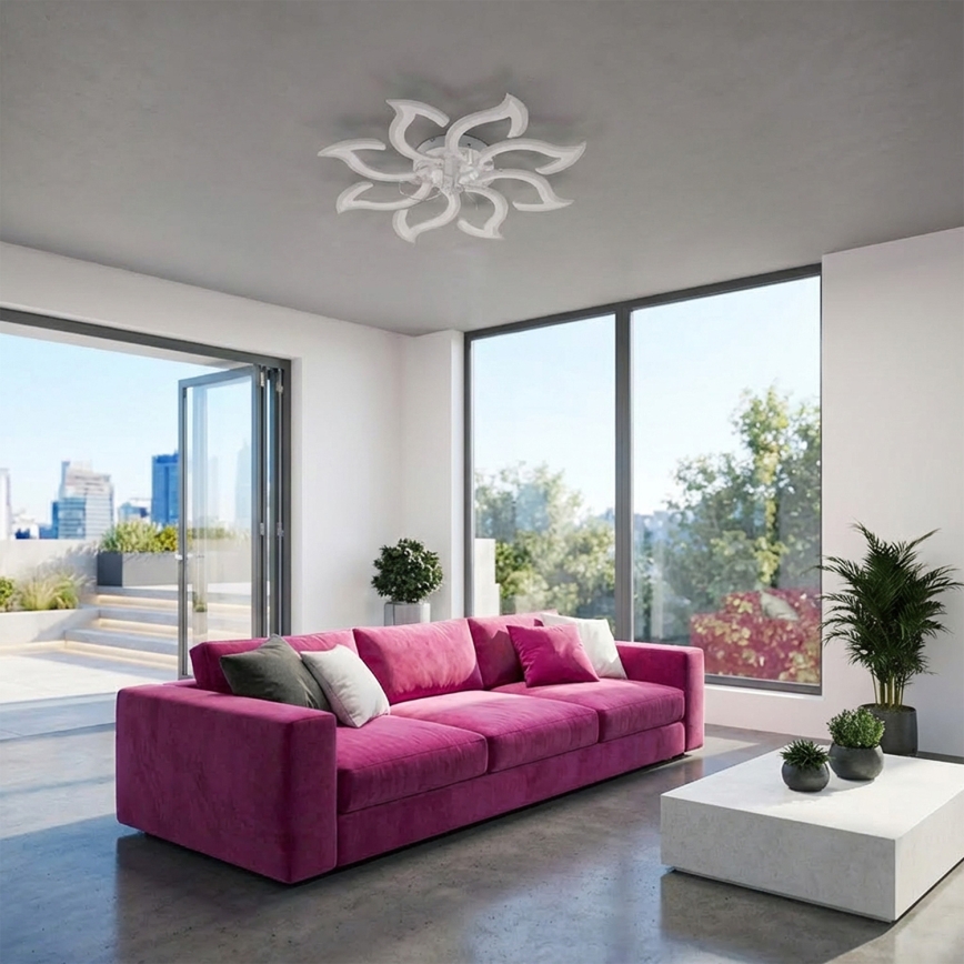 Brilagi - LED Stmívatelný stropní ventilátor LED/44W/230V pr. 90 cm bílá + dálkové ovládání