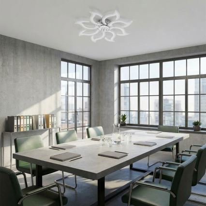 Brilagi - LED Stmívatelný stropní ventilátor LED/44W/230V pr. 90 cm bílá + dálkové ovládání