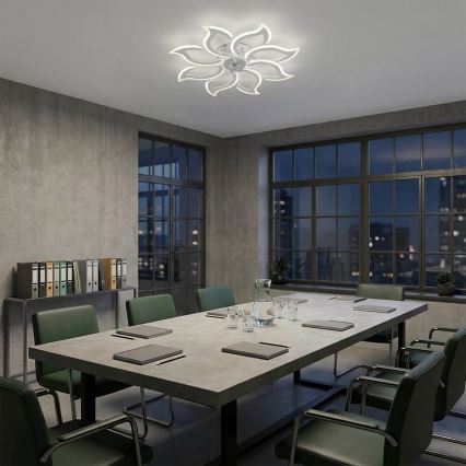Brilagi - LED Stmívatelný stropní ventilátor LED/44W/230V pr. 90 cm bílá + dálkové ovládání