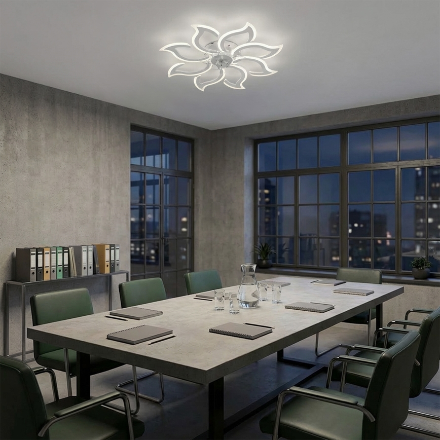 Brilagi - LED Stmívatelný stropní ventilátor LED/44W/230V pr. 90 cm bílá + dálkové ovládání