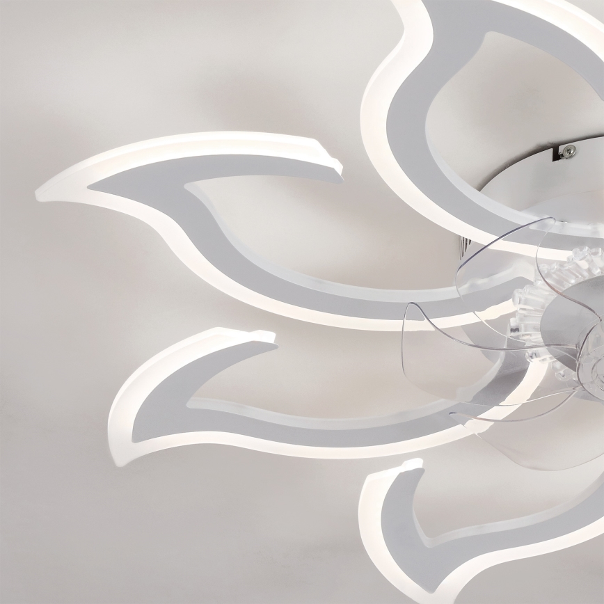 Brilagi - LED Stmívatelný stropní ventilátor LED/44W/230V pr. 90 cm bílá + dálkové ovládání