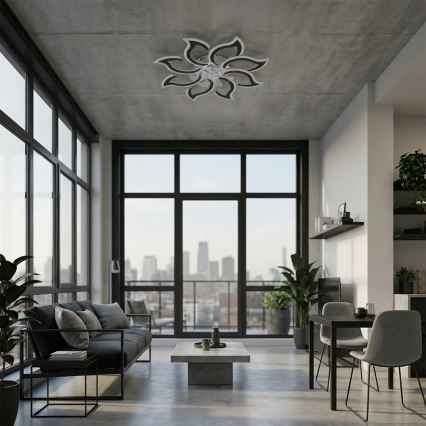 Brilagi - LED Stmívatelný stropní ventilátor LED/44W/230V 3000-6500K pr. 90 cm černá + dálkové ovládání