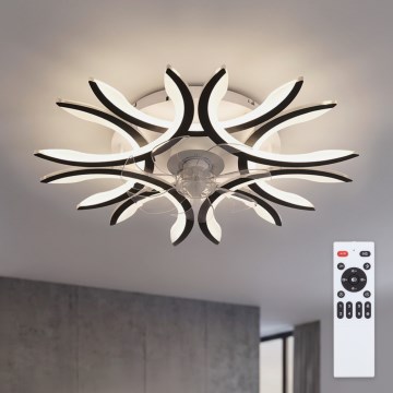 Brilagi - LED Stmívatelný stropní ventilátor LED/70W/230V 3000-6500K pr. 76 cm černá + dálkové ovládání