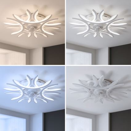 Brilagi - LED Stmívatelný stropní ventilátor LED/70W/230V 3000-6500K pr. 76 cm bílá + dálkové ovládání