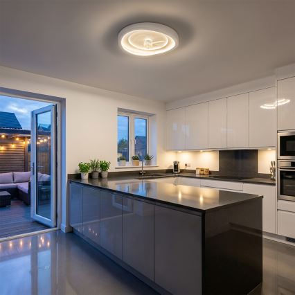 Brilagi - LED Stmívatelný stropní ventilátor LED/80W/230V 3000-6500K pr. 50 cm bílá + dálkové ovládání