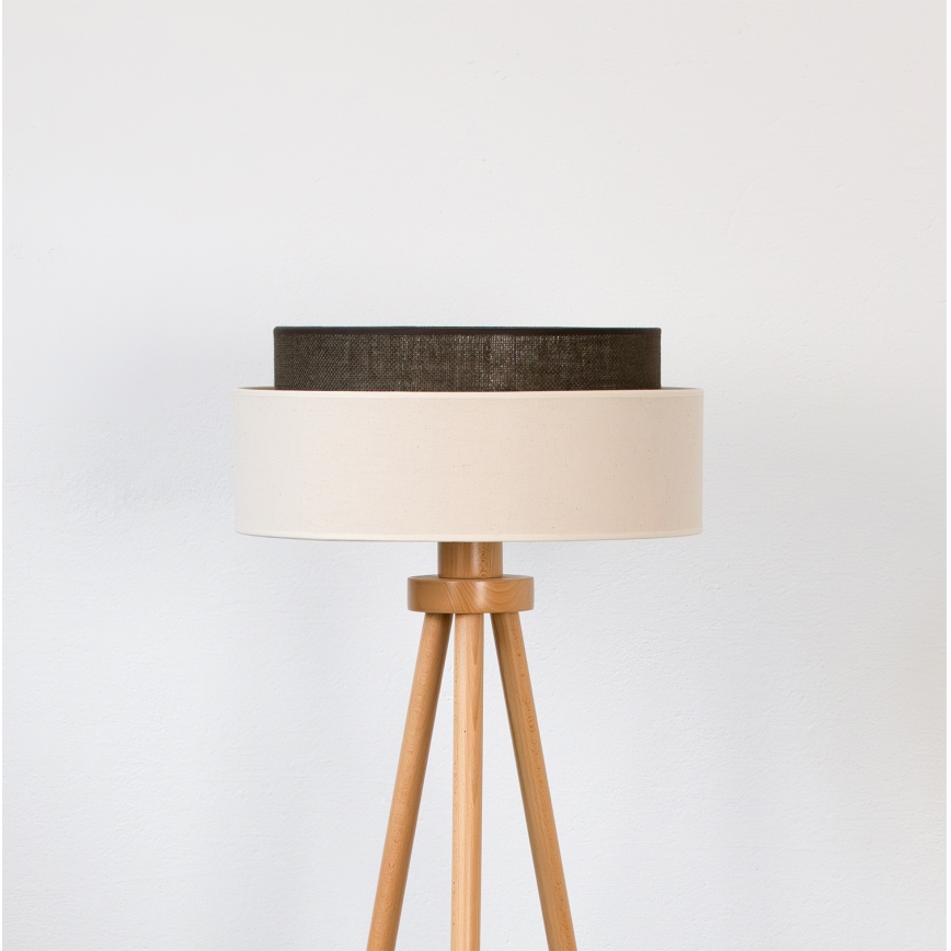 Brilagi - LED Stojací lampa BOHO STYLE 1xE27/15W/230V krémová/hnědá