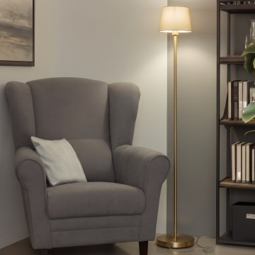 Brilagi - LED Stojací lampa CERIA 1xE27/20W/230V pr. 20,5 cm šedá/zlatá