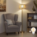 BRILAGI - LED Stojací lampa CERIA 1xE27/20W/230V pr. 35 cm béžová/zlatá