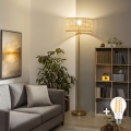 BRILAGI - LED Stojací lampa CERIA 1xE27/20W/230V pr. 40 cm bambus/zlatá