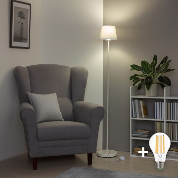 Brilagi - LED Stojací lampa CERIA 1xE27/40W/230V pr. 20,5 cm šedá/bílá
