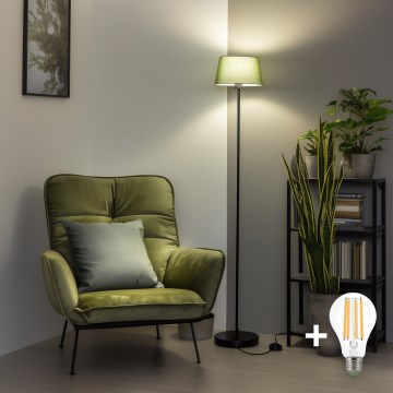 Brilagi - LED Stojací lampa CERIA 1xE27/40W/230V pr. 25 cm zelená/černá