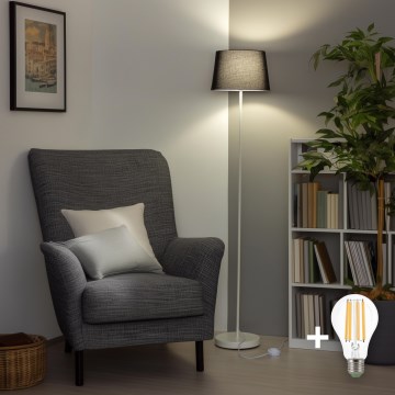 Brilagi - LED Stojací lampa CERIA 1xE27/40W/230V pr. 30 cm černá/bílá