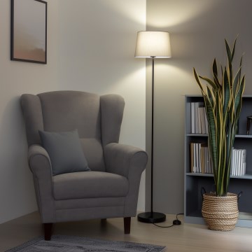 Brilagi - LED Stojací lampa CERIA 1xE27/40W/230V pr. 30 cm šedá/černá