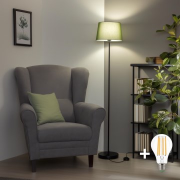 Brilagi - LED Stojací lampa CERIA 1xE27/40W/230V pr. 30 cm zelená/černá