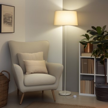 Brilagi - LED Stojací lampa CERIA 1xE27/40W/230V pr. 45 cm béžová/bílá