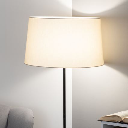 Brilagi - LED Stojací lampa CERIA 1xE27/40W/230V pr. 45 cm béžová/černá