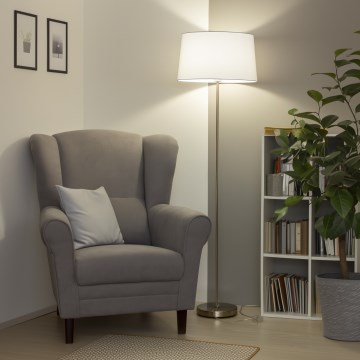 Brilagi - LED Stojací lampa CERIA 1xE27/40W/230V pr. 45 cm bílá/matný chrom