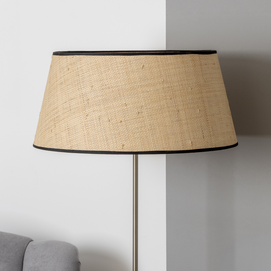 Brilagi - LED Stojací lampa CERIA 1xE27/40W/230V pr. 50 cm béžová/matný chrom