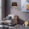 BRILAGI - LED Stojací lampa CERIA 1xE27/60W/230V + LED/2,1W pr. 45 cm matný chrom/černá