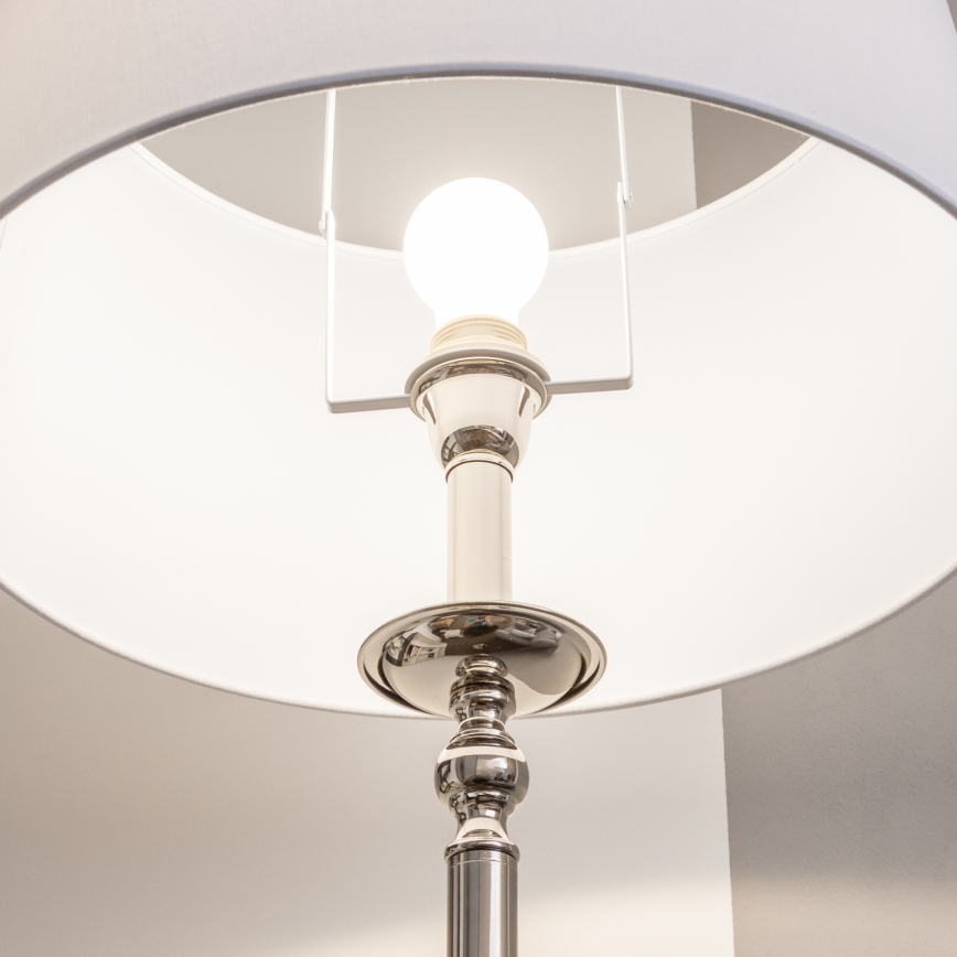 Brilagi - LED Stojací lampa CERIA 1xE27/60W/230V pr. 45 cm lesklý chrom/bílá