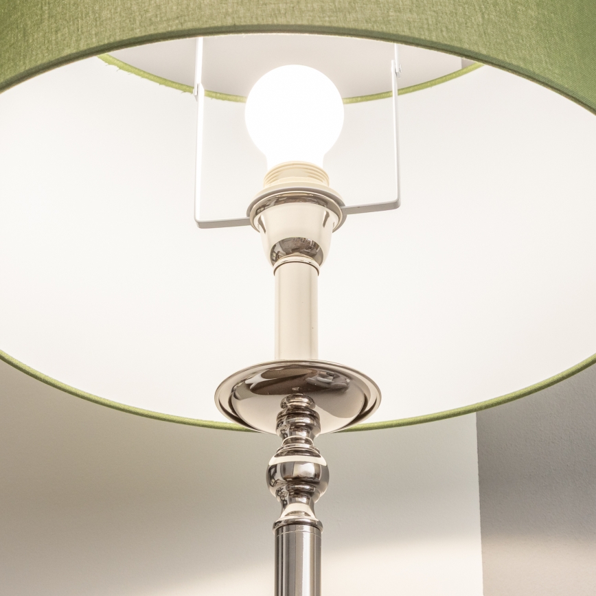 Brilagi - LED Stojací lampa CERIA 1xE27/60W/230V pr. 45 cm lesklý chrom/zelená
