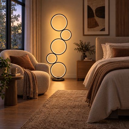 BRILAGI - LED Stojací lampa ECHO LED/36W/230V 4000K 110 cm černá