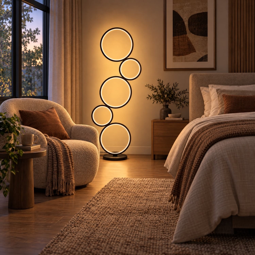 BRILAGI - LED Stojací lampa ECHO LED/36W/230V 4000K 110 cm černá