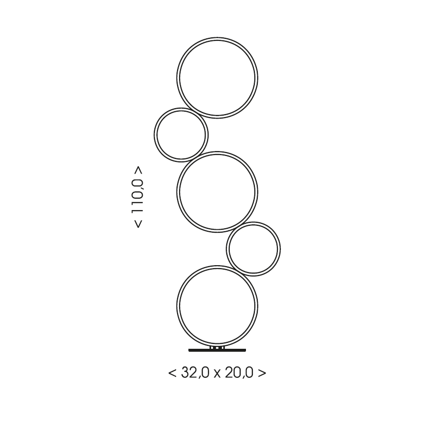 Brilagi - LED Stojací lampa ECHO LED/36W/230V 4000K 110 cm černá