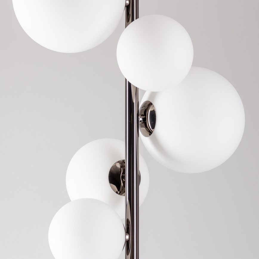 Brilagi - LED Stojací lampa MILLA 7xG9/3W/230V černý chrom/bílá