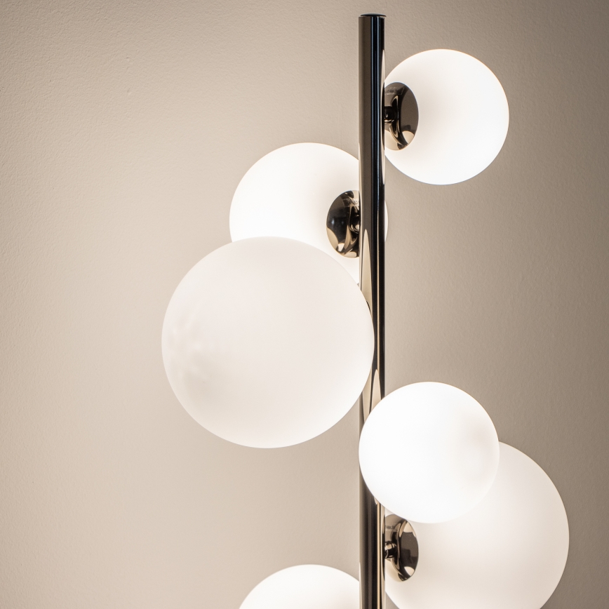 Brilagi - LED Stojací lampa MILLA 7xG9/3W/230V černý chrom/bílá