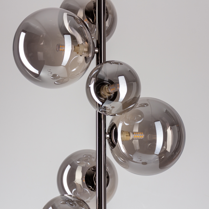 Brilagi - LED Stojací lampa MILLA 7xG9/3W/230V černý chrom/kouřová