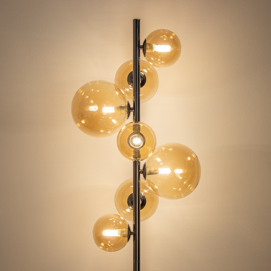 Brilagi - LED Stojací lampa MILLA 7xG9/3W/230V černý chrom/zlatá