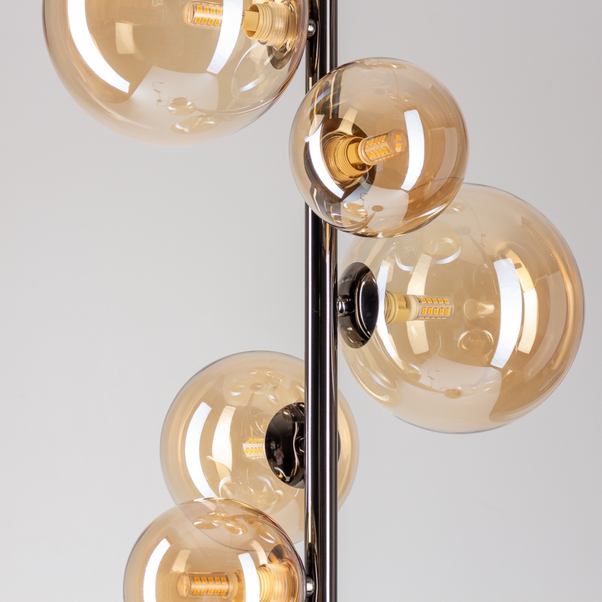 Brilagi - LED Stojací lampa MILLA 7xG9/3W/230V černý chrom/zlatá