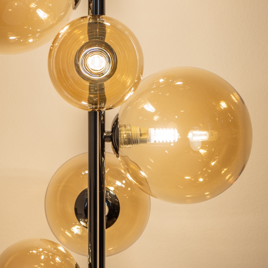 Brilagi - LED Stojací lampa MILLA 7xG9/3W/230V černý chrom/zlatá