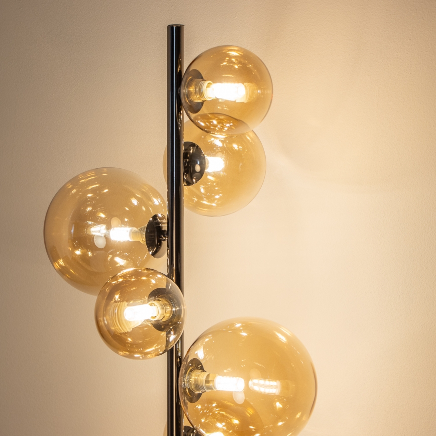 Brilagi - LED Stojací lampa MILLA 7xG9/3W/230V černý chrom/zlatá