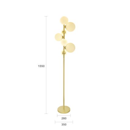 Brilagi - LED Stojací lampa MILLA 7xG9/3W/230V zlatá/bílá