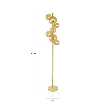 Brilagi - LED Stojací lampa MILLA 7xG9/3W/230V zlatá