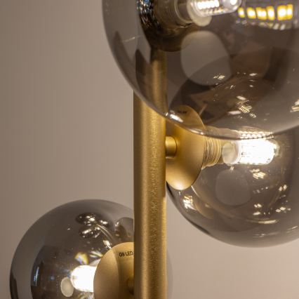 Brilagi - LED Stojací lampa MILLA 7xG9/3W/230V zlatá/kouřová