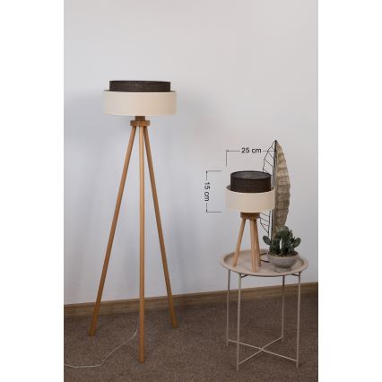 Brilagi - LED Stolní lampa BOHO STYLE 1xE27/15W/230V krémová/hnědá